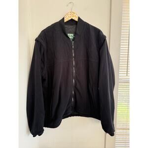 GANDER MOUNTAIN Guide Series Men's Black Jacket Removable Sleeves Vest | Size XL